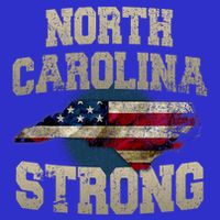 North Carolina Strong With Nc State And Usa Flag Overlay Toddler T-Shirt