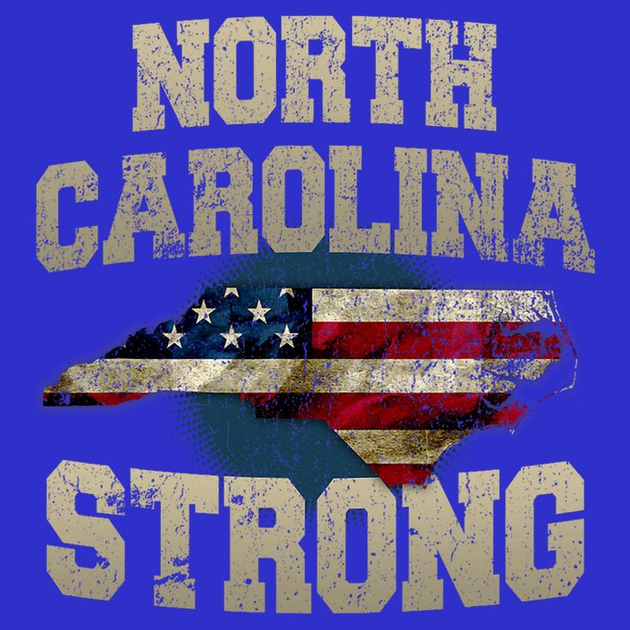 North Carolina Strong With Nc State And Usa Flag Overlay Toddler T-Shirt