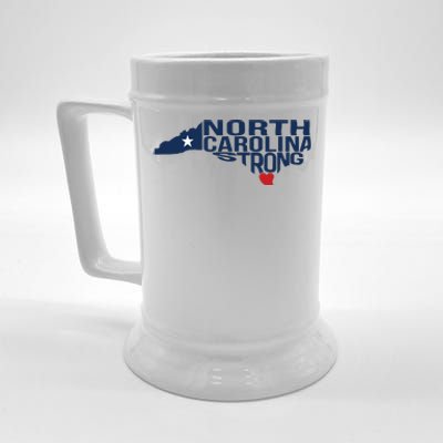 North Carolina Strong With Nc State And Love North Carolina Beer Stein