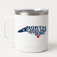 North Carolina Strong With Nc State And Love North Carolina 12 oz Stainless Steel Tumbler Cup