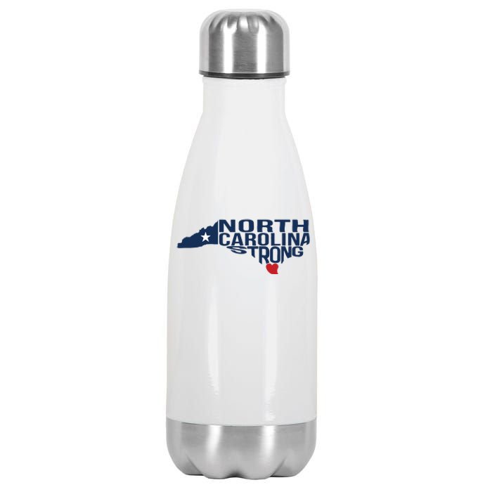 North Carolina Strong With Nc State And Love North Carolina Stainless Steel Insulated Water Bottle