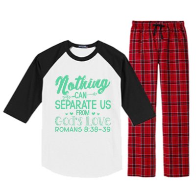 Nothing Can Separate Us Christian Religious God Gift Raglan Sleeve Pajama Set