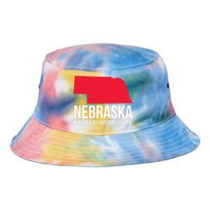 Native Cornhusker State Funny I Love Nebraska Tie Dye Newport Bucket Hat