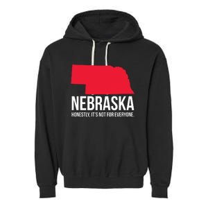 Native Cornhusker State Funny I Love Nebraska Garment-Dyed Fleece Hoodie