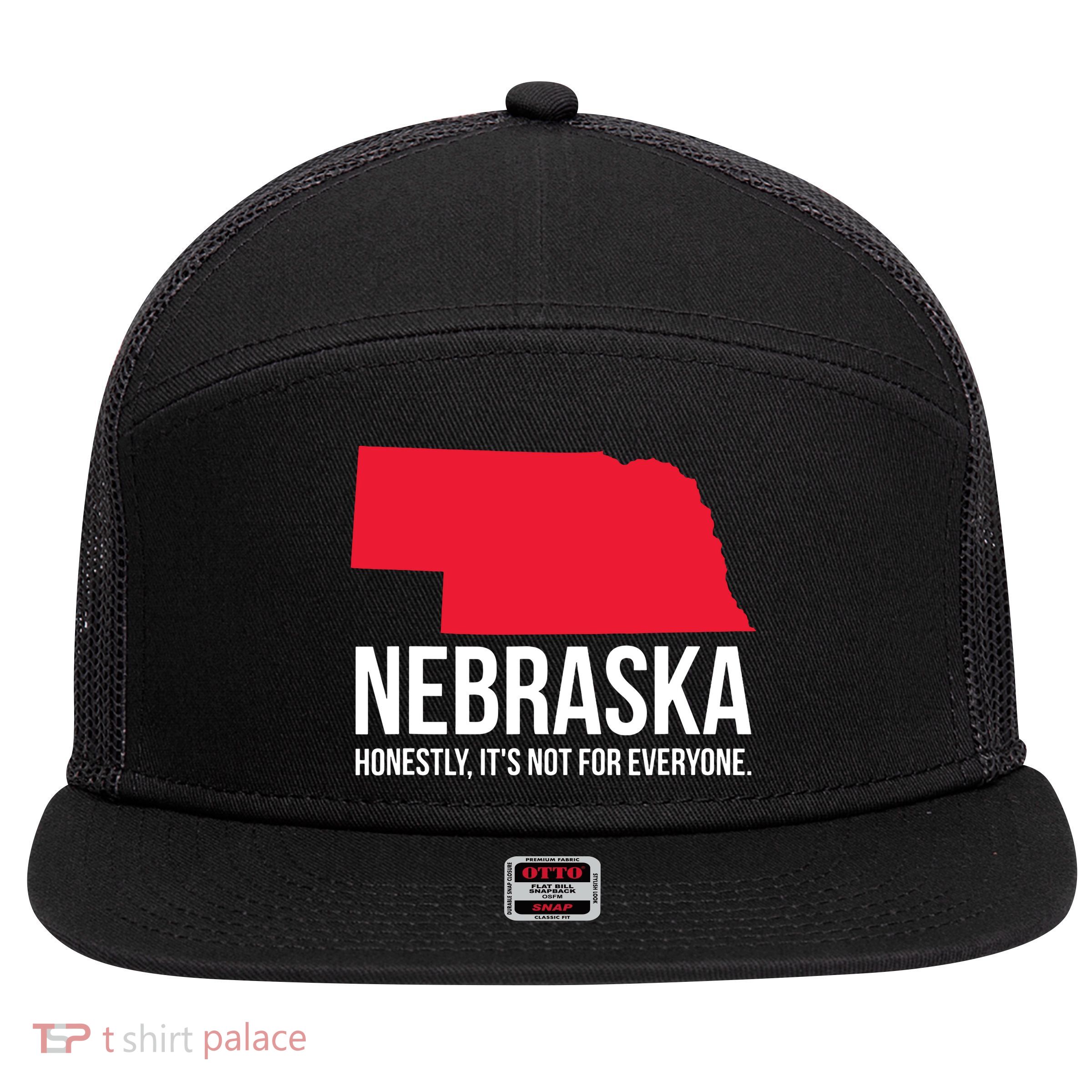 Native Cornhusker State Funny I Love Nebraska 7 Panel Mesh Trucker Snapback Hat