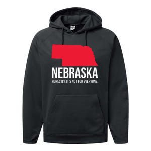 Native Cornhusker State Funny I Love Nebraska Performance Fleece Hoodie