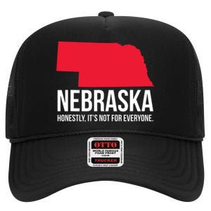 Native Cornhusker State Funny I Love Nebraska High Crown Mesh Back Trucker Hat