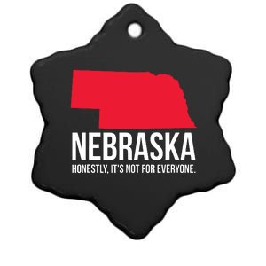 Native Cornhusker State Funny I Love Nebraska Ceramic Star Ornament