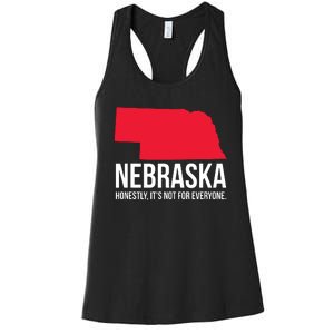 Native Cornhusker State Funny I Love Nebraska Women's Racerback Tank