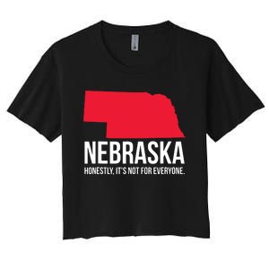 Native Cornhusker State Funny I Love Nebraska Women's Crop Top Tee