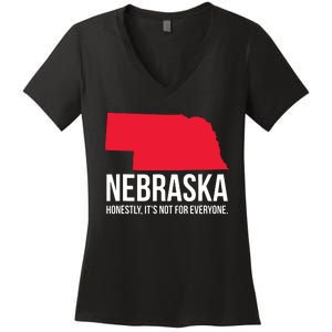 Native Cornhusker State Funny I Love Nebraska Women's V-Neck T-Shirt