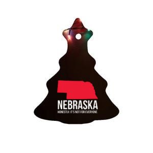 Native Cornhusker State Funny I Love Nebraska Ceramic Tree Ornament