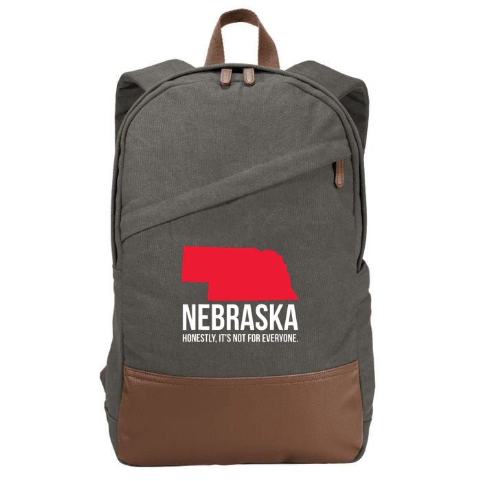 Native Cornhusker State Funny I Love Nebraska Cotton Canvas Backpack