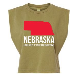 Native Cornhusker State Funny I Love Nebraska Garment-Dyed Women's Muscle Tee