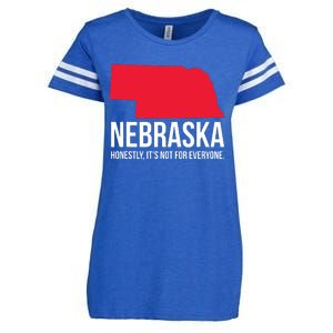 Native Cornhusker State Funny I Love Nebraska Enza Ladies Jersey Football T-Shirt