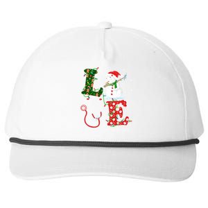 Nursing Christmas Santa Reindeer Love Infusion Nurse Life Gift Snapback Five-Panel Rope Hat