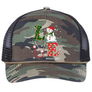 Nursing Christmas Santa Reindeer Love Infusion Nurse Life Gift Retro Rope Trucker Hat Cap