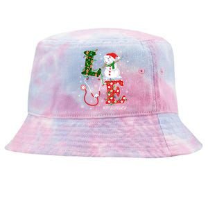 Nursing Christmas Santa Reindeer Love Infusion Nurse Life Gift Tie-Dyed Bucket Hat