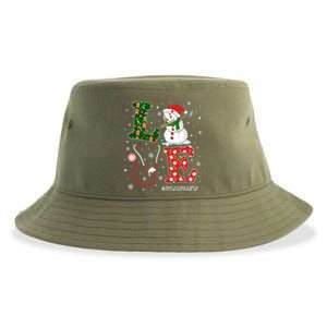 Nursing Christmas Santa Reindeer Love Infusion Nurse Life Gift Sustainable Bucket Hat