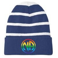 Narcotics Clean Sober Na Aa Recovery Proud Sobriety Lgbt Gay Striped Beanie with Solid Band