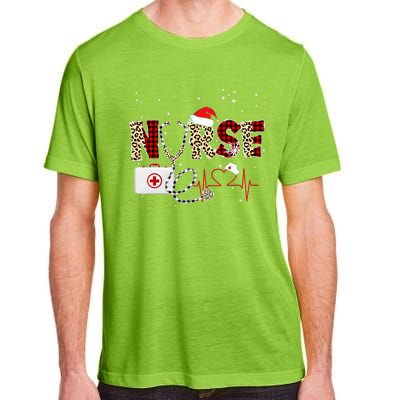 Nurse Christmas Stethoscope Nurses Xmas Adult ChromaSoft Performance T-Shirt