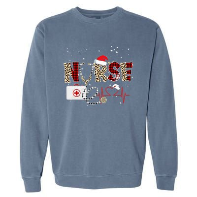 Nurse Christmas Stethoscope Nurses Xmas Garment-Dyed Sweatshirt