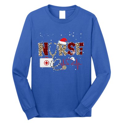 Nurse Christmas Stethoscope Nurses Xmas Long Sleeve Shirt