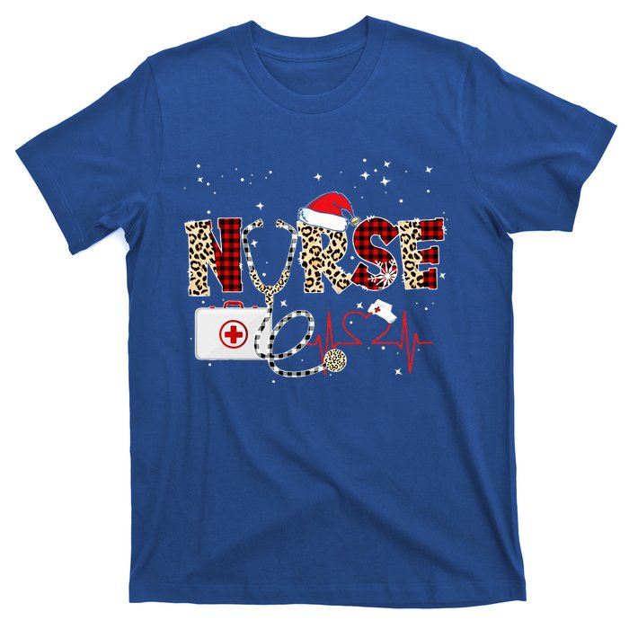 Nurse Christmas Stethoscope Nurses Xmas T-Shirt