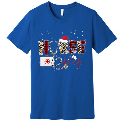 Nurse Christmas Stethoscope Nurses Xmas Premium T-Shirt