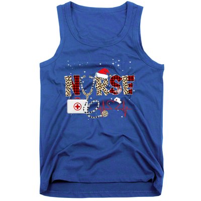 Nurse Christmas Stethoscope Nurses Xmas Tank Top