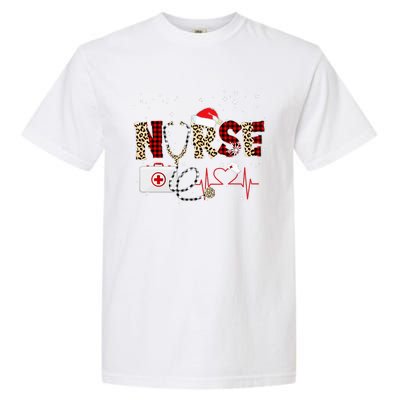 Nurse Christmas Stethoscope Nurses Xmas Garment-Dyed Heavyweight T-Shirt