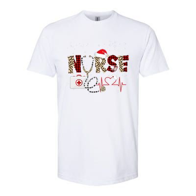 Nurse Christmas Stethoscope Nurses Xmas Softstyle CVC T-Shirt