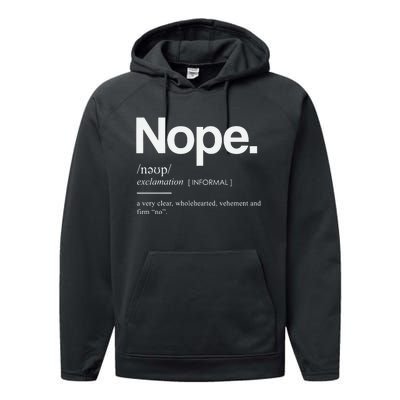 Nope Cute Sassy Performance Fleece Hoodie