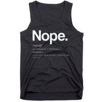 Nope Cute Sassy Tank Top