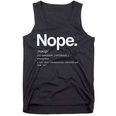 Nope Cute Sassy Tank Top