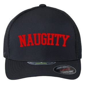 Naughty Christmas Santa Flexfit Unipanel Trucker Cap