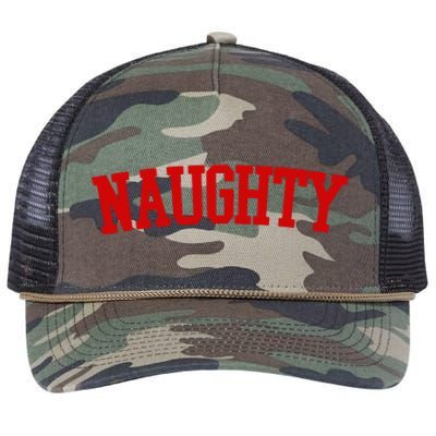 Naughty Christmas Santa Retro Rope Trucker Hat Cap