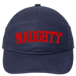 Naughty Christmas Santa 7-Panel Snapback Hat