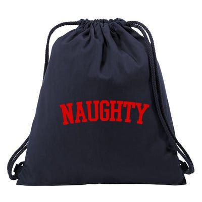 Naughty Christmas Santa Drawstring Bag