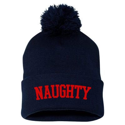 Naughty Christmas Santa Pom Pom 12in Knit Beanie