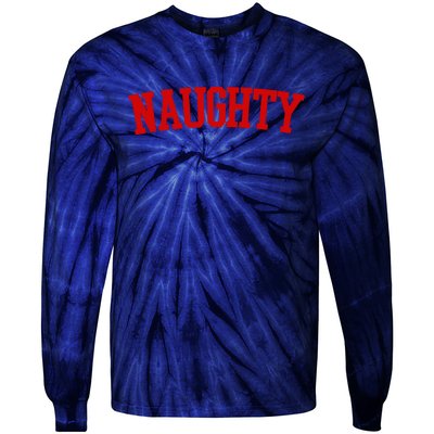 Naughty Christmas Santa Tie-Dye Long Sleeve Shirt