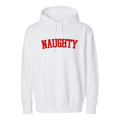 Naughty Christmas Santa Garment-Dyed Fleece Hoodie