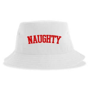 Naughty Christmas Santa Sustainable Bucket Hat