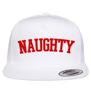 Naughty Christmas Santa Flat Bill Trucker Hat