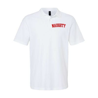 Naughty Christmas Santa Softstyle Adult Sport Polo