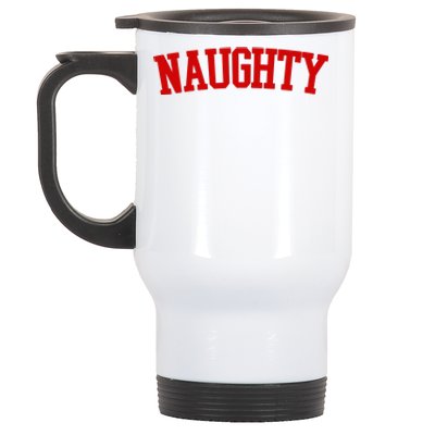 Naughty Christmas Santa Stainless Steel Travel Mug