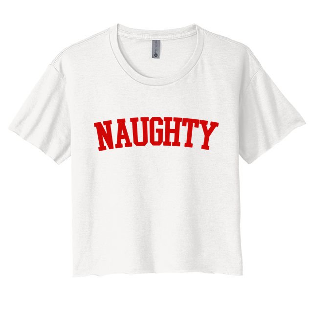 Naughty Christmas Santa Crop Top