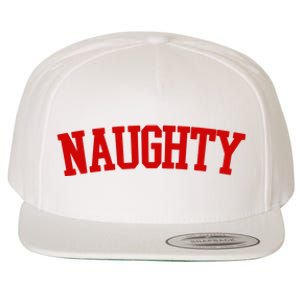 Naughty Christmas Santa Wool Snapback Cap