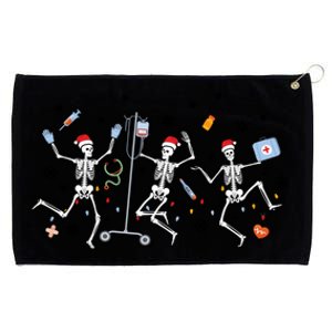 Nurse Christmas Skeleton Dancing Skeleton Skull Nurses Xmas Gift Grommeted Golf Towel