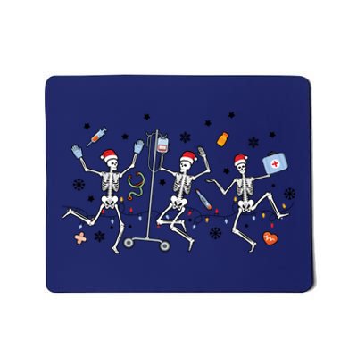 Nurse Christmas Skeleton Dancing Skeleton Skull Nurses Xmas Gift Mousepad